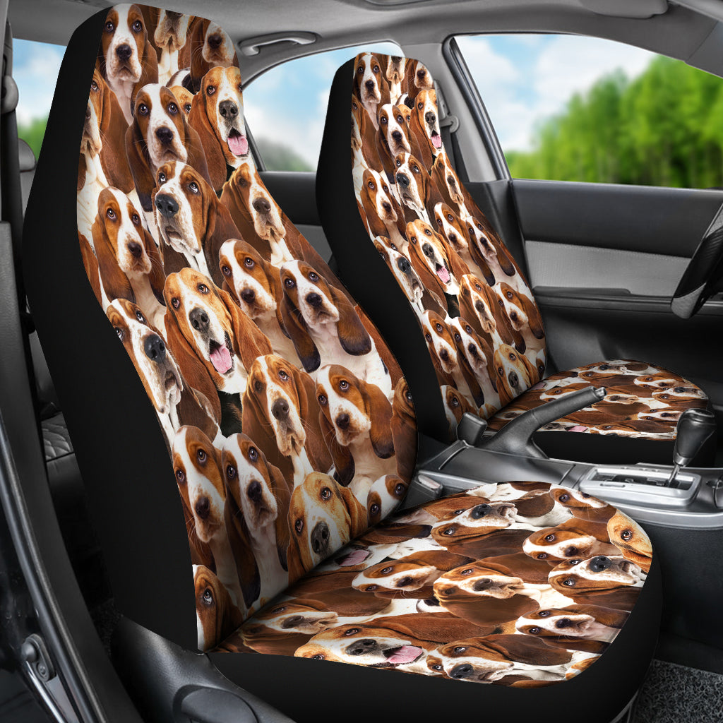 Basset Hound Full Face Car Seat Covers