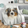 Australian Shepherd Face Hair Blanket