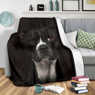 American Pitbull Terrier 2 Face Hair Blanket