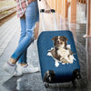 Border Collie Torn Paper Luggage Covers