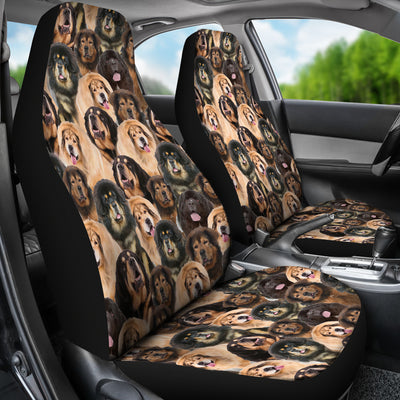 Tibetan Mastiff Full Face Car Seat Covers