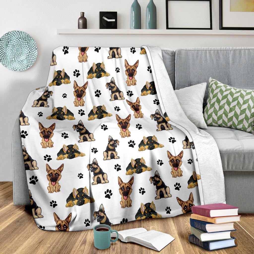 German Shepherd Paw Blanket