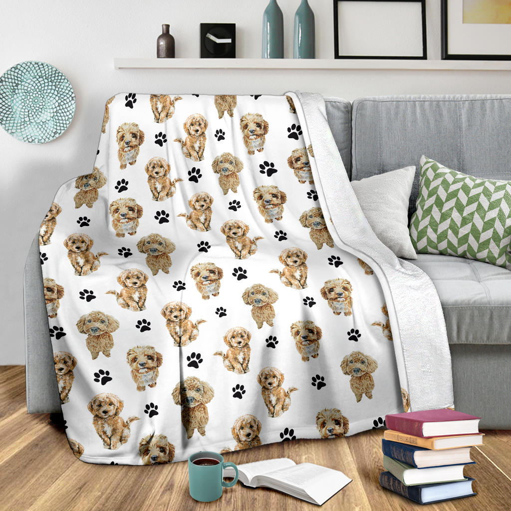Cavapoo Paw Blanket