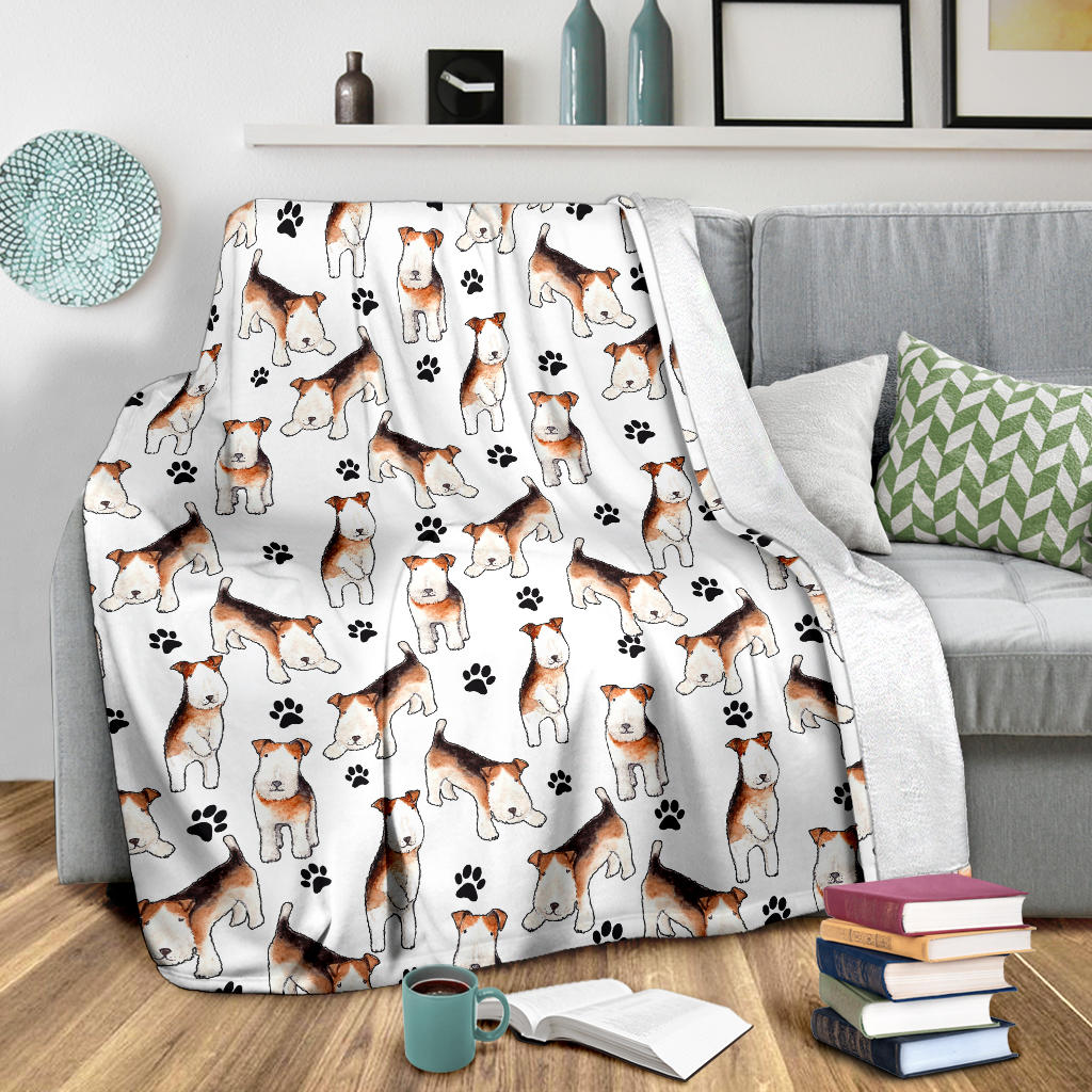 Wire Fox Terrier Paw Blanket