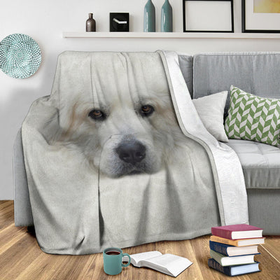 Great Pyrenees Face Hair Blanket