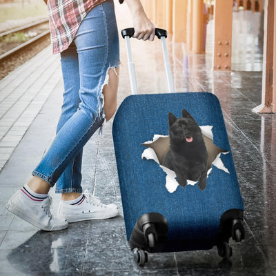 Schipperke Torn Paper Luggage Covers