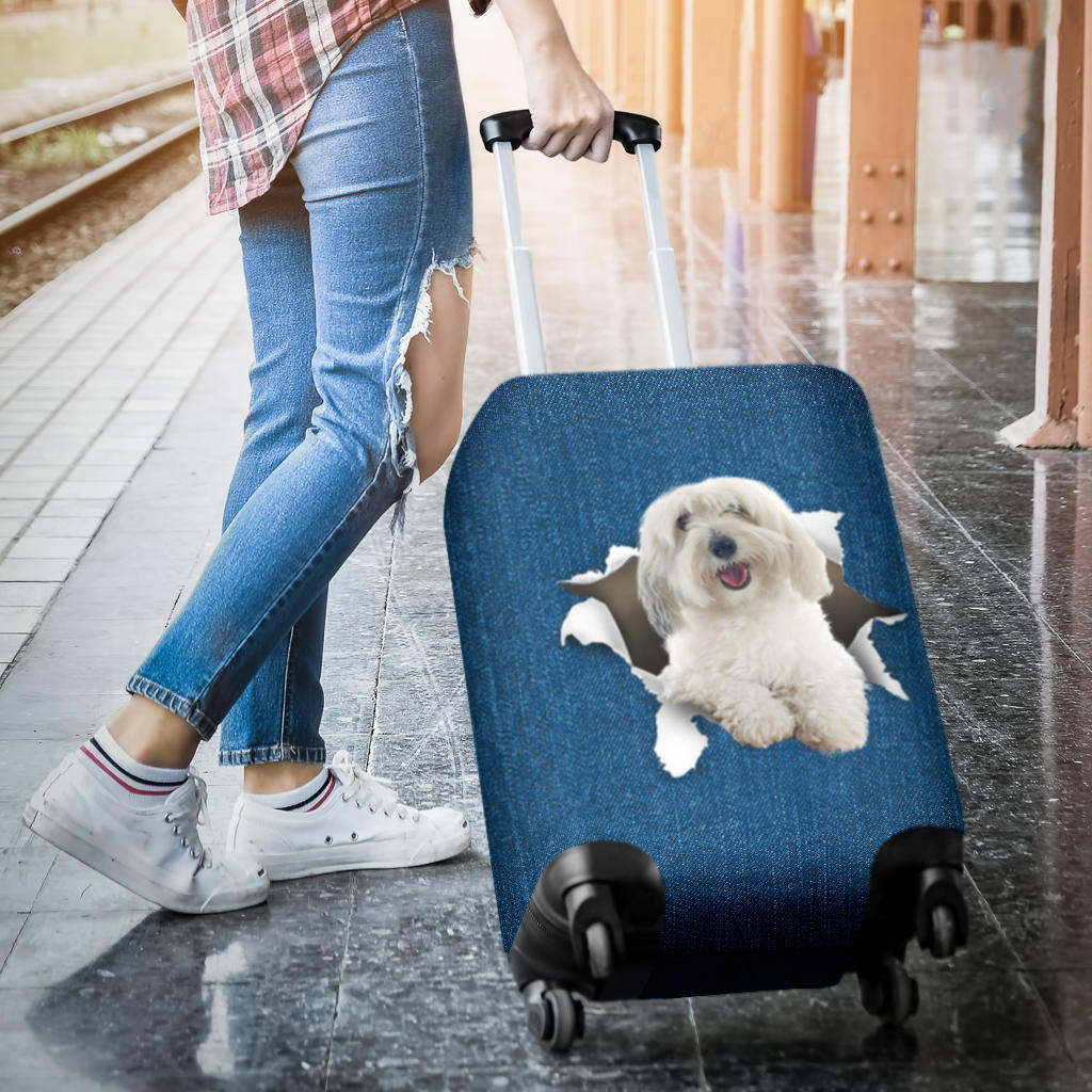 Coton de Tulear Torn Paper Luggage Covers