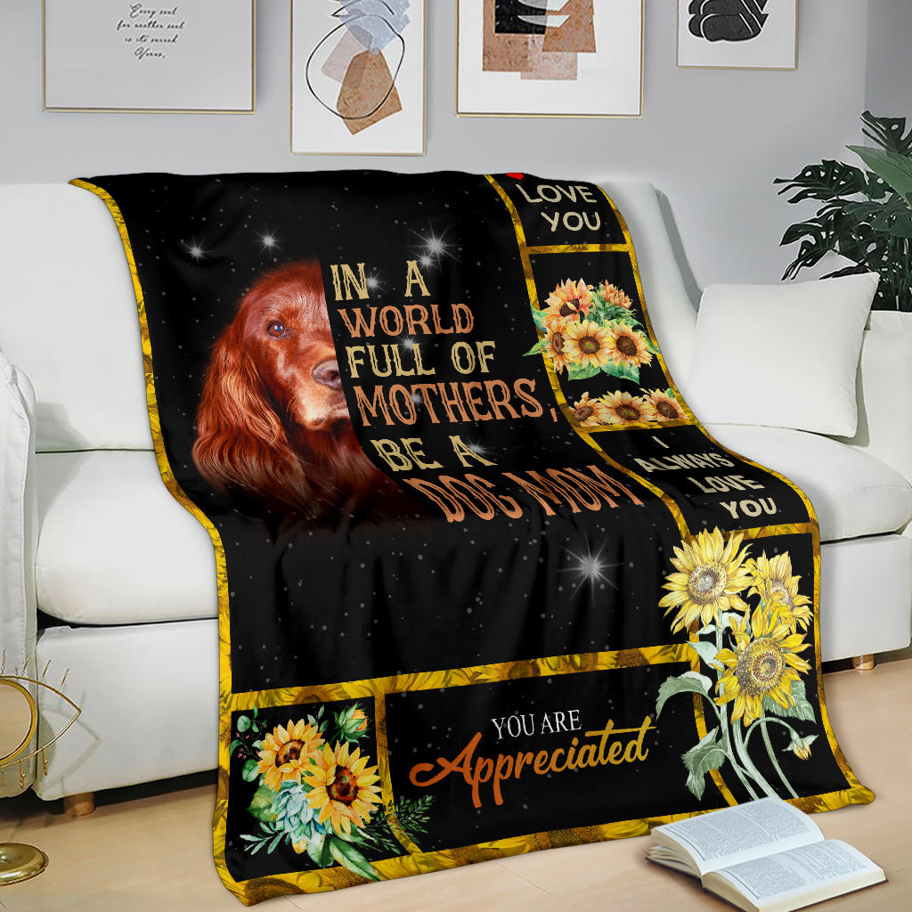 Irish Setter-A Dog Mom Blanket
