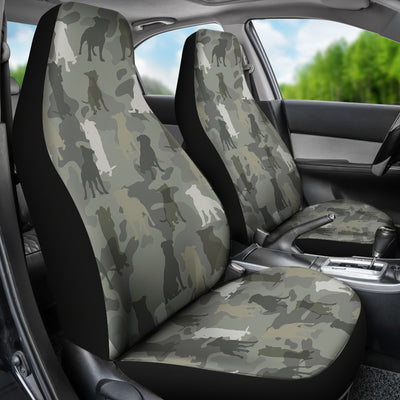 Staffordshire Bull Terrier Camo Car Seat Covers