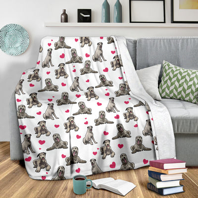 Irish Wolfhound Heart Blanket