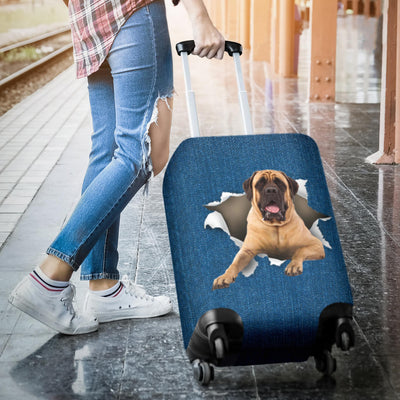 English Mastiff Torn Paper Luggage Covers