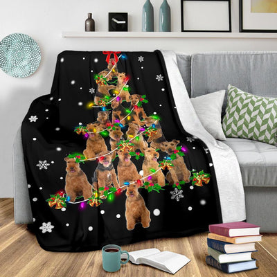 Welsh Terrier Christmas Tree Blanket