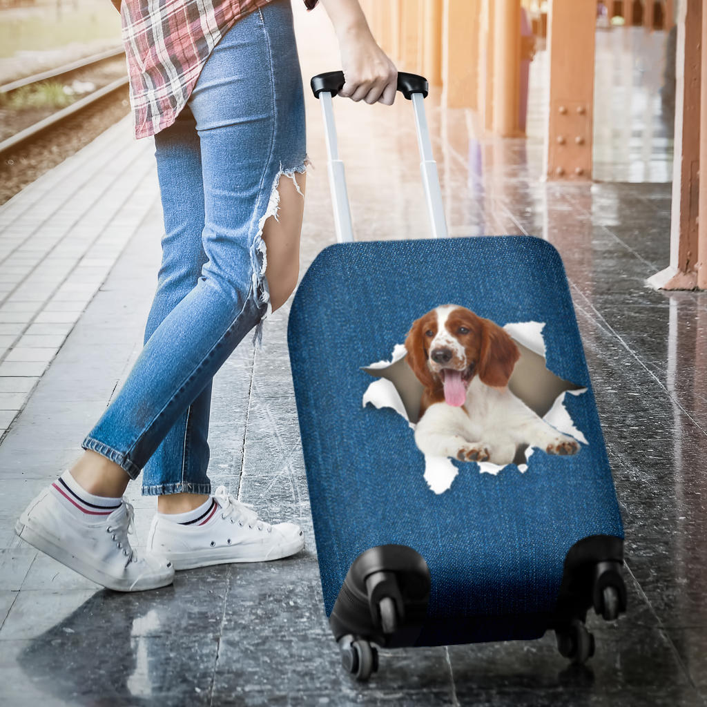 Welsh Springer Spaniel Torn Paper Luggage Covers