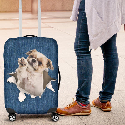 Lhasa Apso Torn Paper Luggage Covers