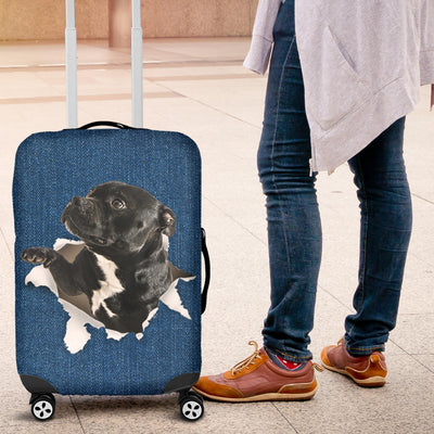 Staffordshire Bull Terrier Torn Paper Luggage Covers