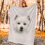American Eskimo Face Hair Blanket