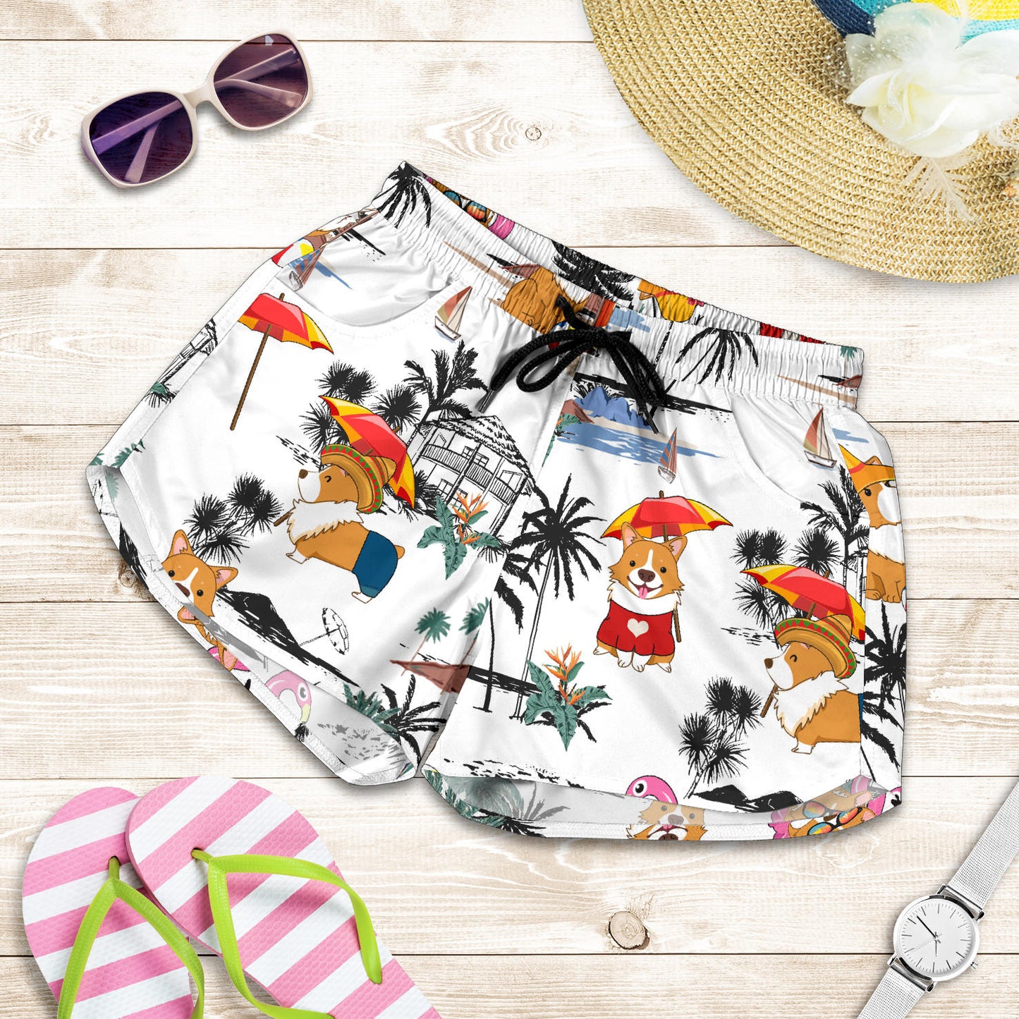 Welsh Corgi-Summer Beach-SW