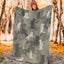 Border Collie Camo Blanket