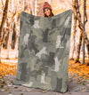 Border Collie Camo Blanket