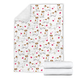 Clumber Spaniel Heart Blanket