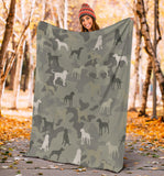 Redbone Coonhound Camo Blanket