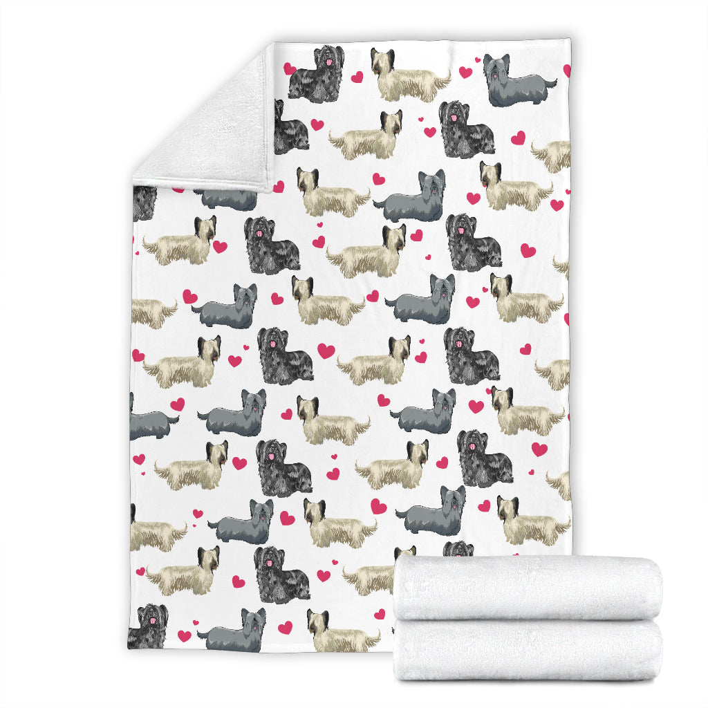 Skye Terrier Heart Blanket