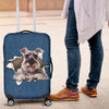 Miniature Schnauzer Torn Paper Luggage Covers