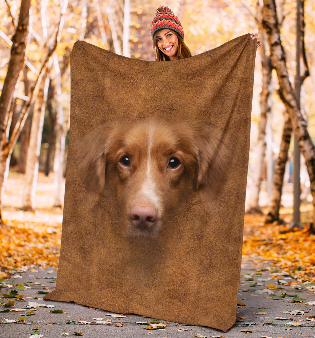 Nova Scotia Duck Tolling Retriever Face Hair Blanket