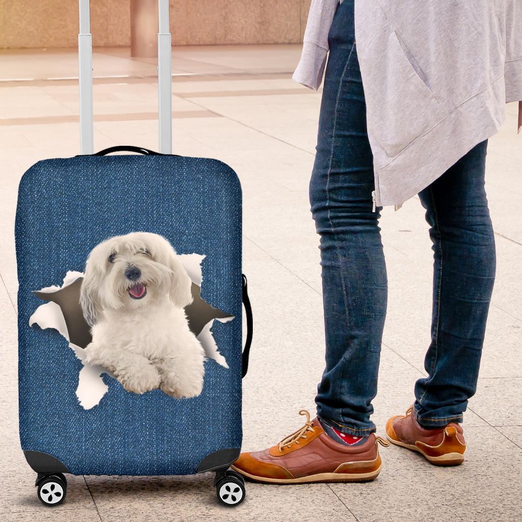 Coton de Tulear Torn Paper Luggage Covers