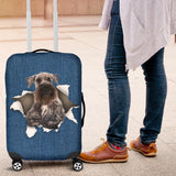 Cesky Terrier Torn Paper Luggage Covers