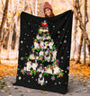 Japanese Chin Christmas Tree Blanket