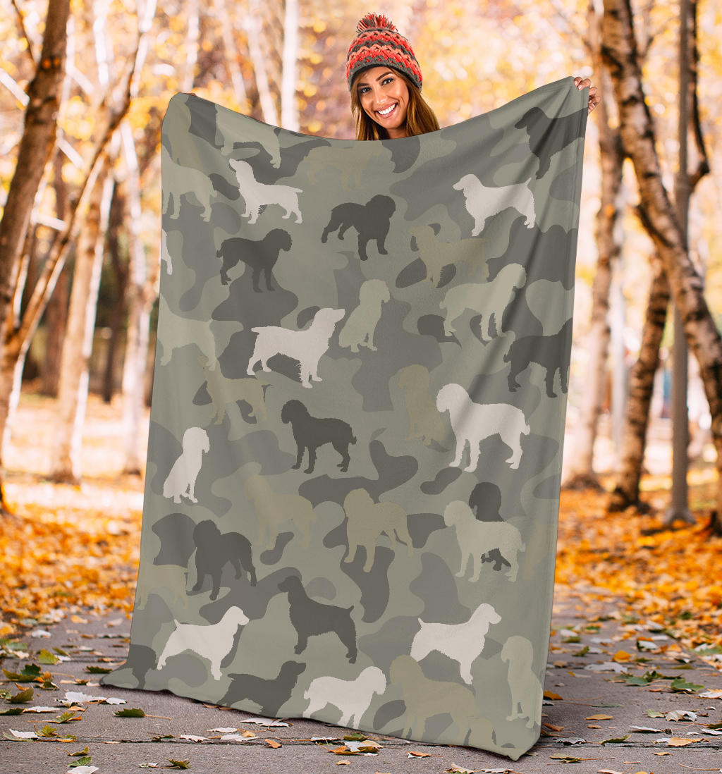 Boykin Spaniel Camo Blanket