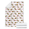 English Bulldog Heart Blanket