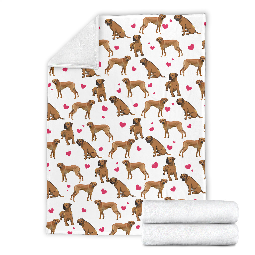 Rhodesian Ridgeback Heart Blanket