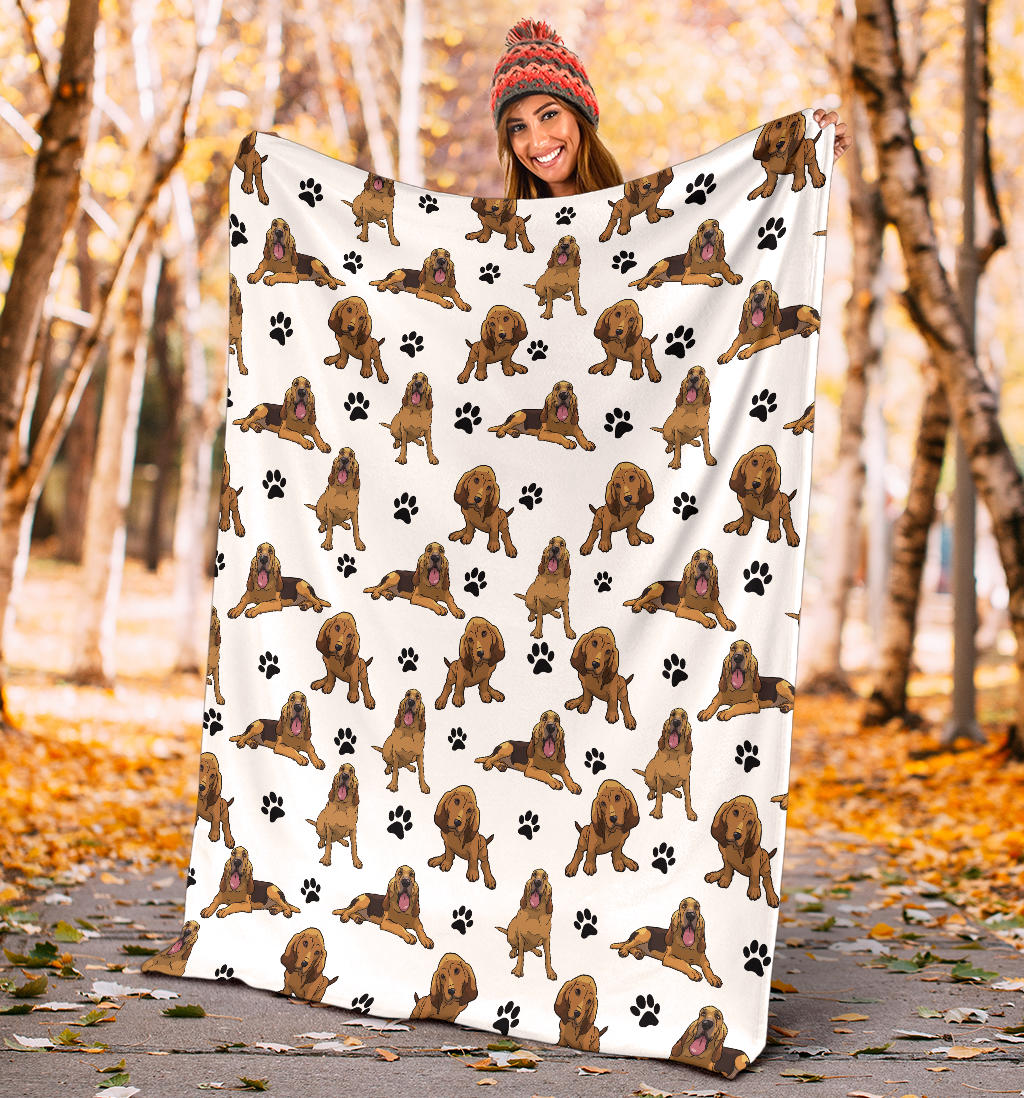 Bloodhound Paw Blanket