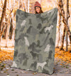 American Water Spaniel Camo Blanket