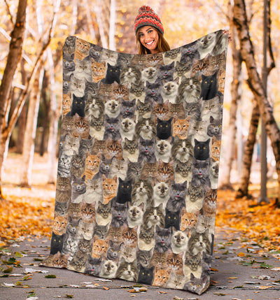Cat Full Face Blanket