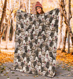 Bedlington Terrier Full Face Blanket