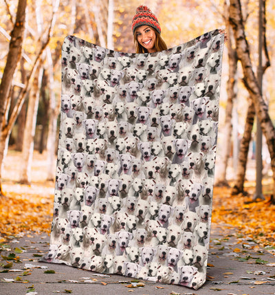Dogo Argentino Full Face Blanket