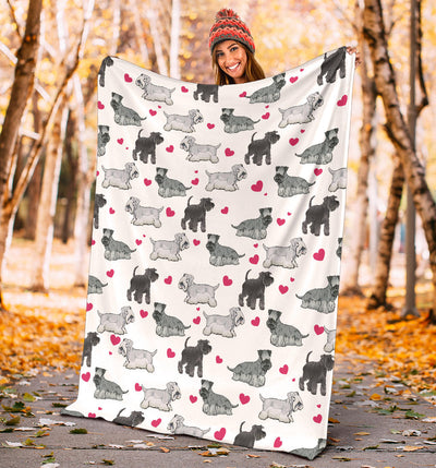 Cesky Terrier Heart Blanket