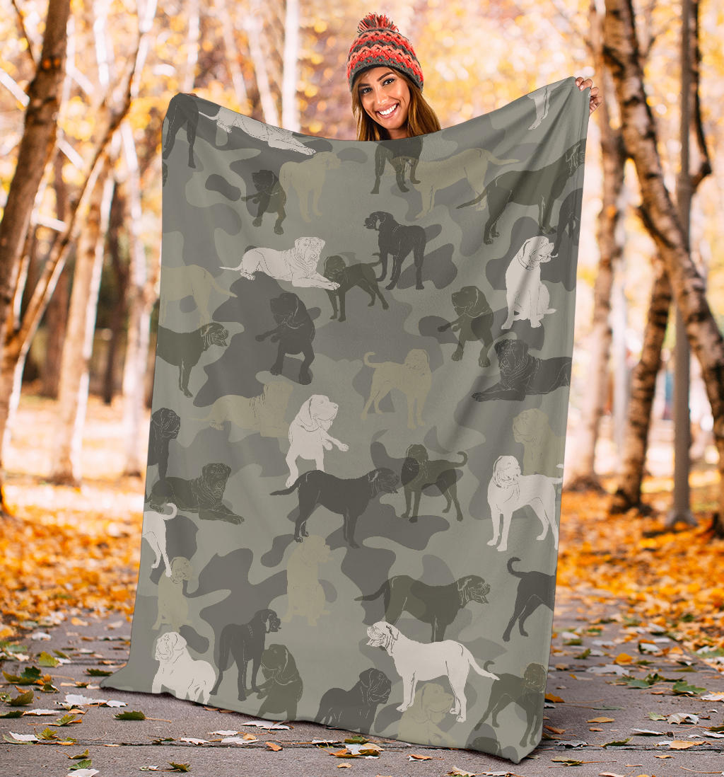 Dogue de Bordeaux Camo Blanket