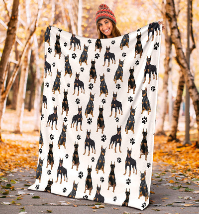 Doberman Pinscher Paw Blanket