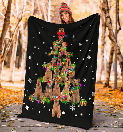 Welsh Terrier Christmas Tree Blanket