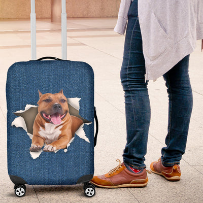 American Staffordshire Terrier Torn Paper Luggage Covers