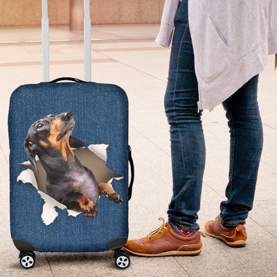 Dachshund Torn Paper 1 Luggage Covers