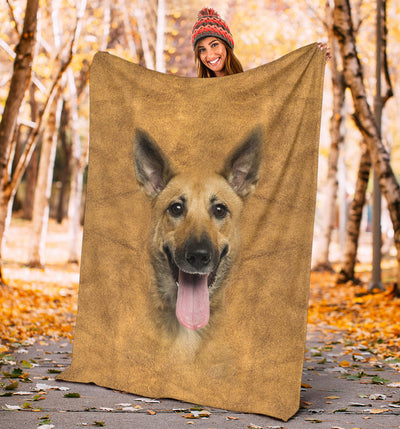 Malinois Face Hair Blanket