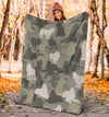 English Cocker Spaniel Camo Blanket