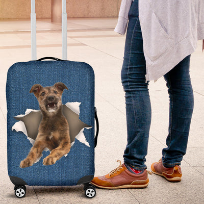 Lurcher Torn Paper Luggage Covers