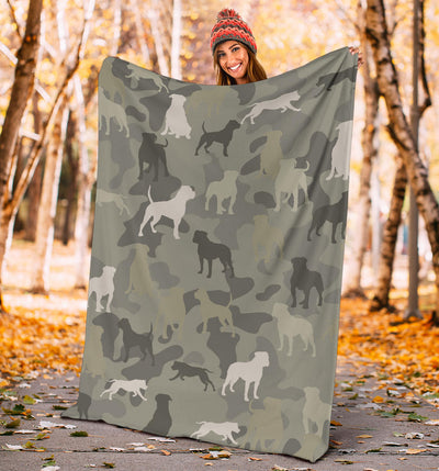 American Bulldog Camo Blanket