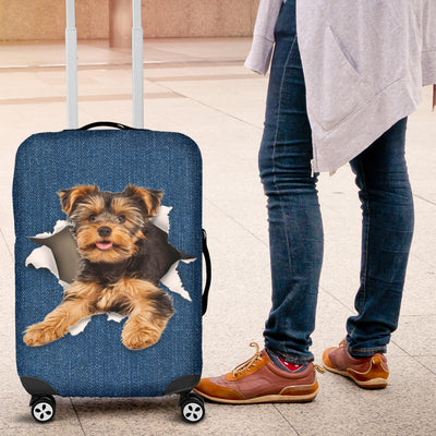 Yorkshire Terrier Torn Paper Luggage Covers